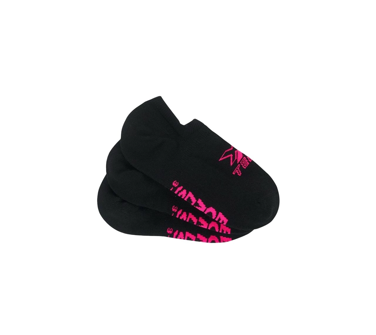 18 X Womens Bonds X-Temp No Show Black And Pink Socks