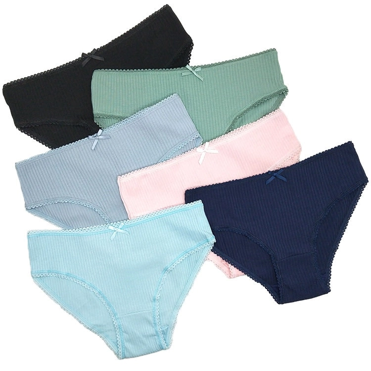 18 X Womens Mid-Rise Bikini Briefs Undies Cotton Assorted Underwear With Bow