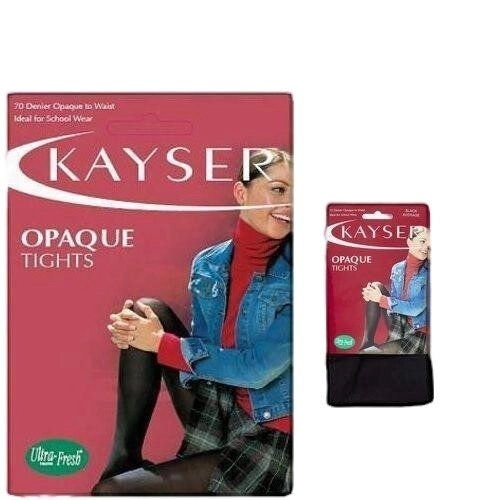 Womens Kayser Opaque Tights 70 Denier School Stockings Winter Black