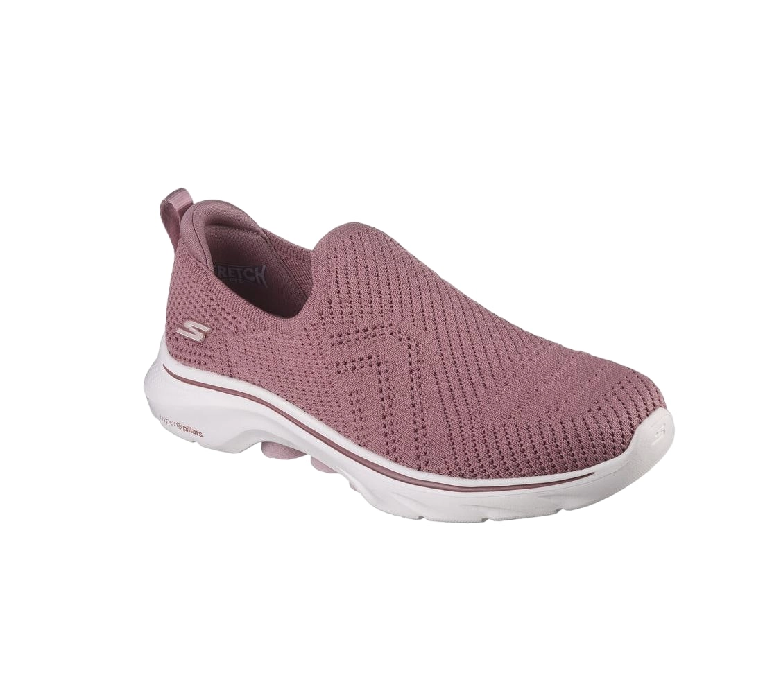 Womens Skechers Go Walk 7- Amina Mauve Walking Shoes