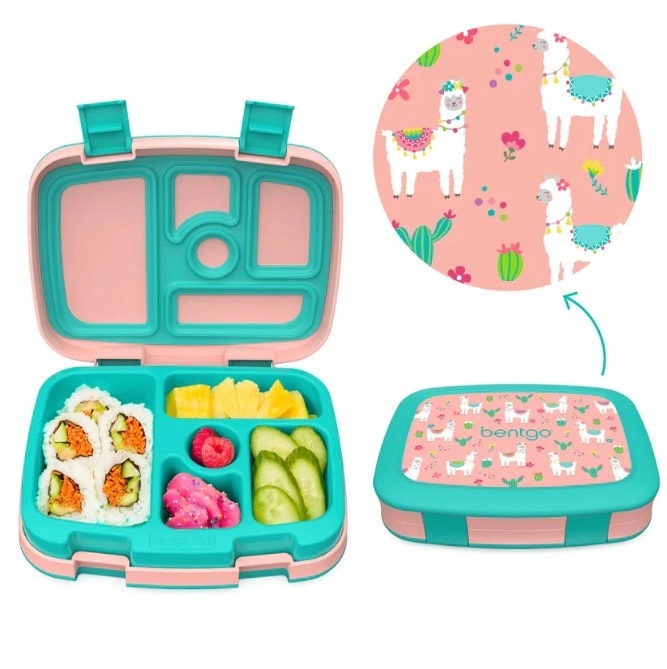 4 x Bentgo Kids Prints Lunch Box Container Storage Llamas