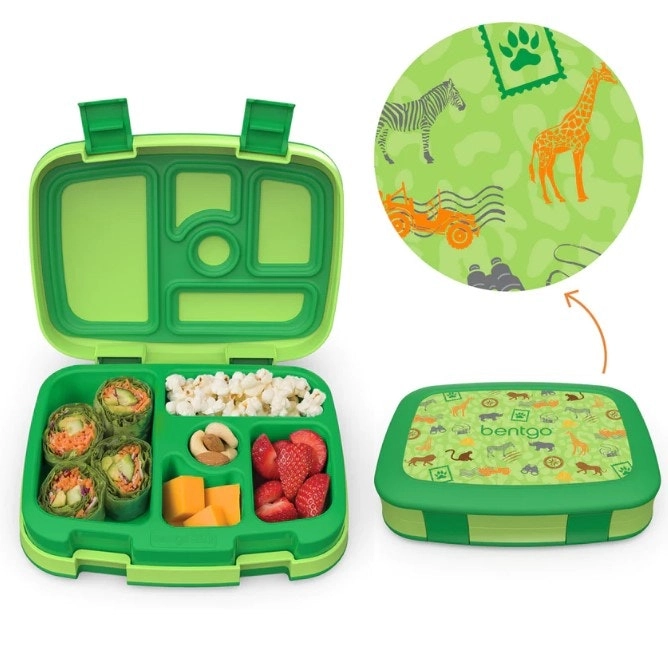 Bentgo Kids Prints Lunch Box Container Storage Safari