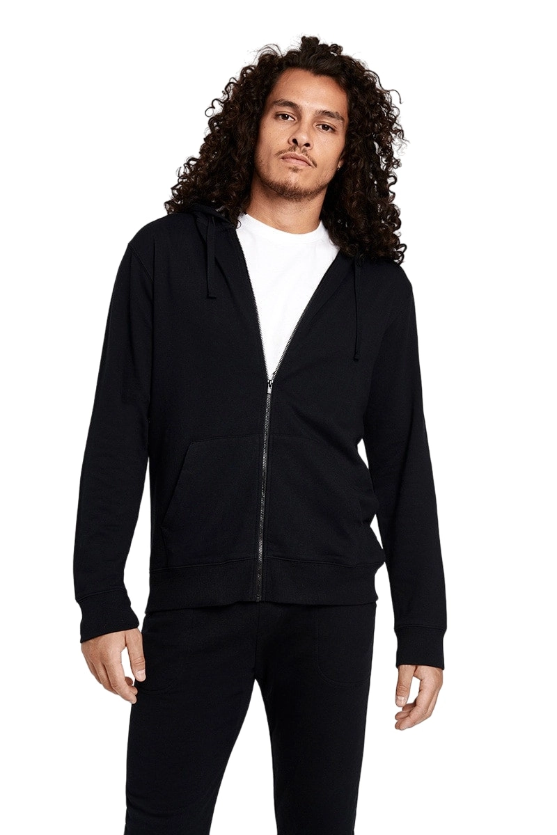 3 x Bonds Mens Essential Hoodie Pullover Zip Up Jumper Black