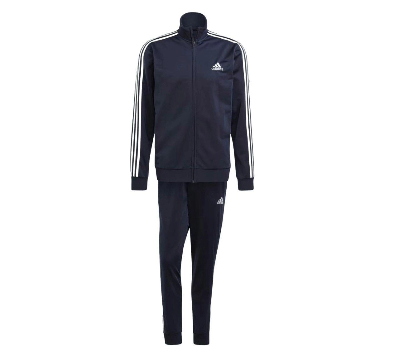 Adidas Mens Essentials 3 Stripes Navy/White Tracksuit