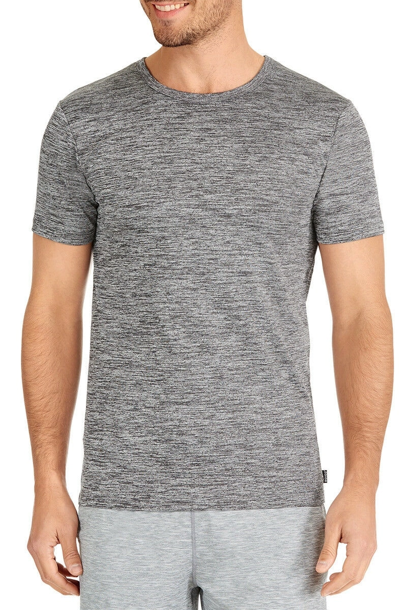 Mens Bonds Grey Micro Crew Tee Tshirt Round Neck Short Sleeve Top Ayfhi