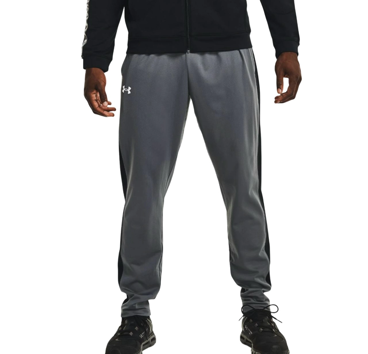 Mens Under Armour Brawler Pants Grey/Black Joggers Athletic Trackies