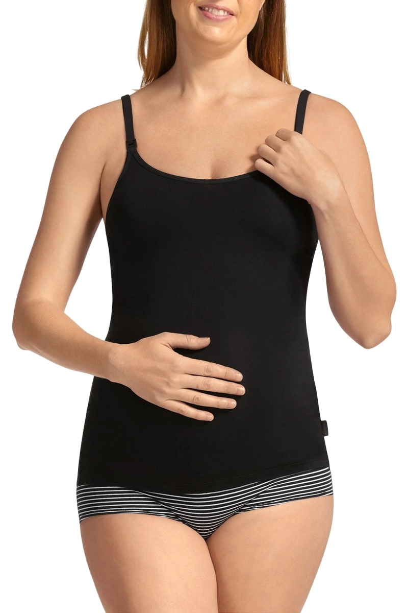 3 x Womens Bonds Maternity Hidden Support Singlet Pregnancy Bumps Black