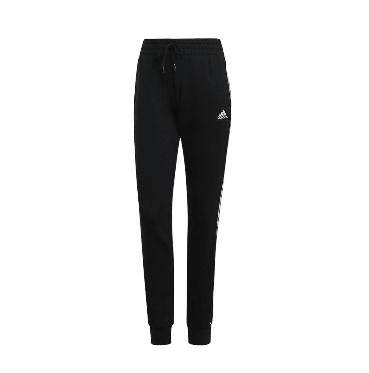 5 x Womens Adidas Essentials French Terry Logo 3-Stripes Black/ White Pants