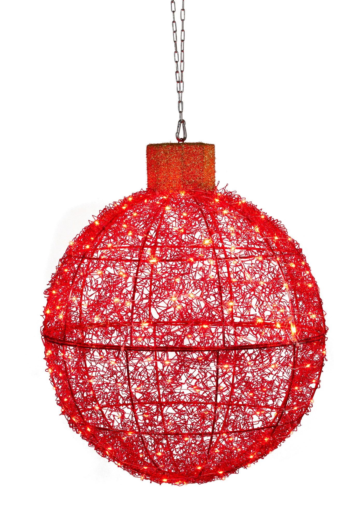 Christmas Display Bauble with Red Lights- Indoor/Outdoor - 50cm