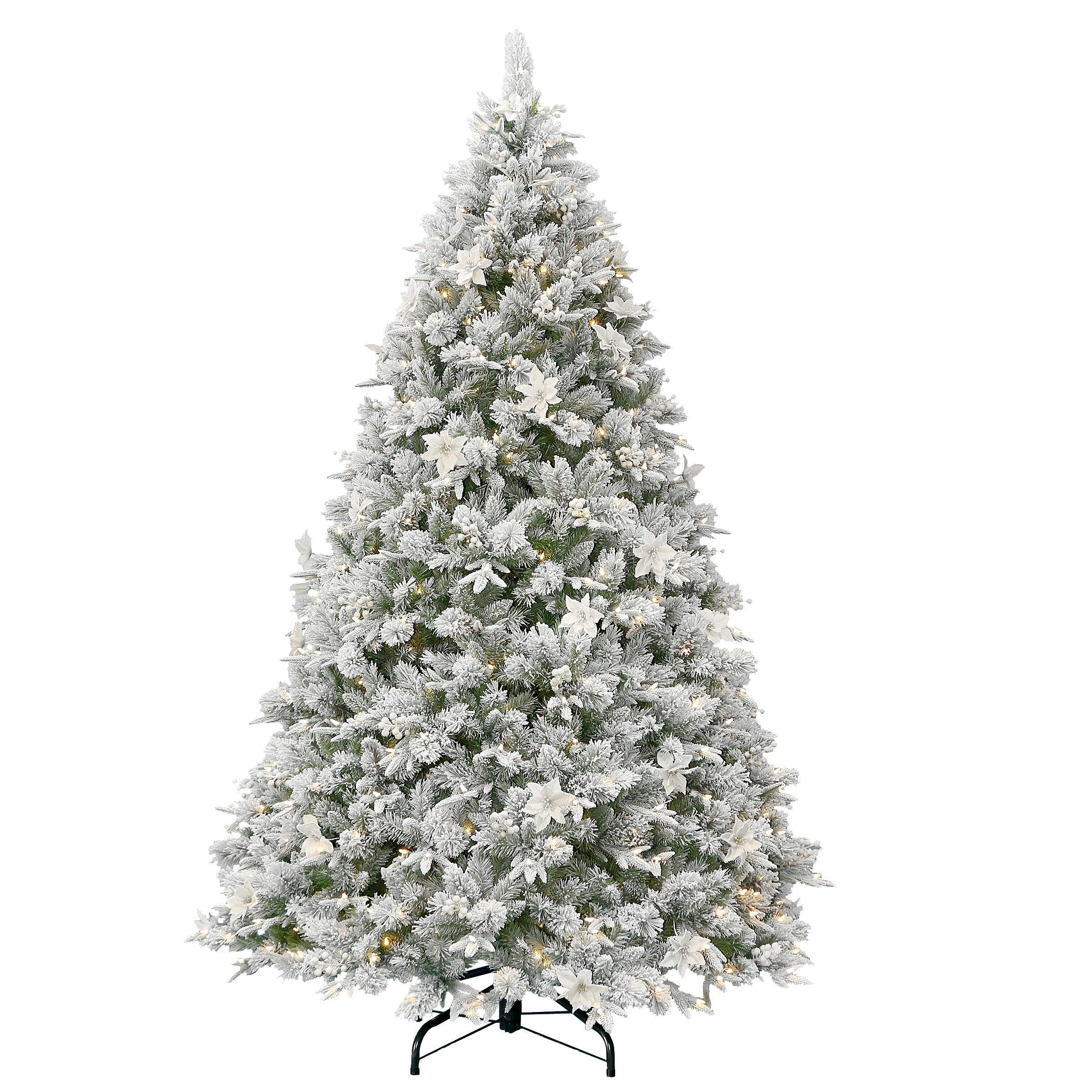 National Tree Company 2.3m Frosted Colonial Prelit Christmas Tree