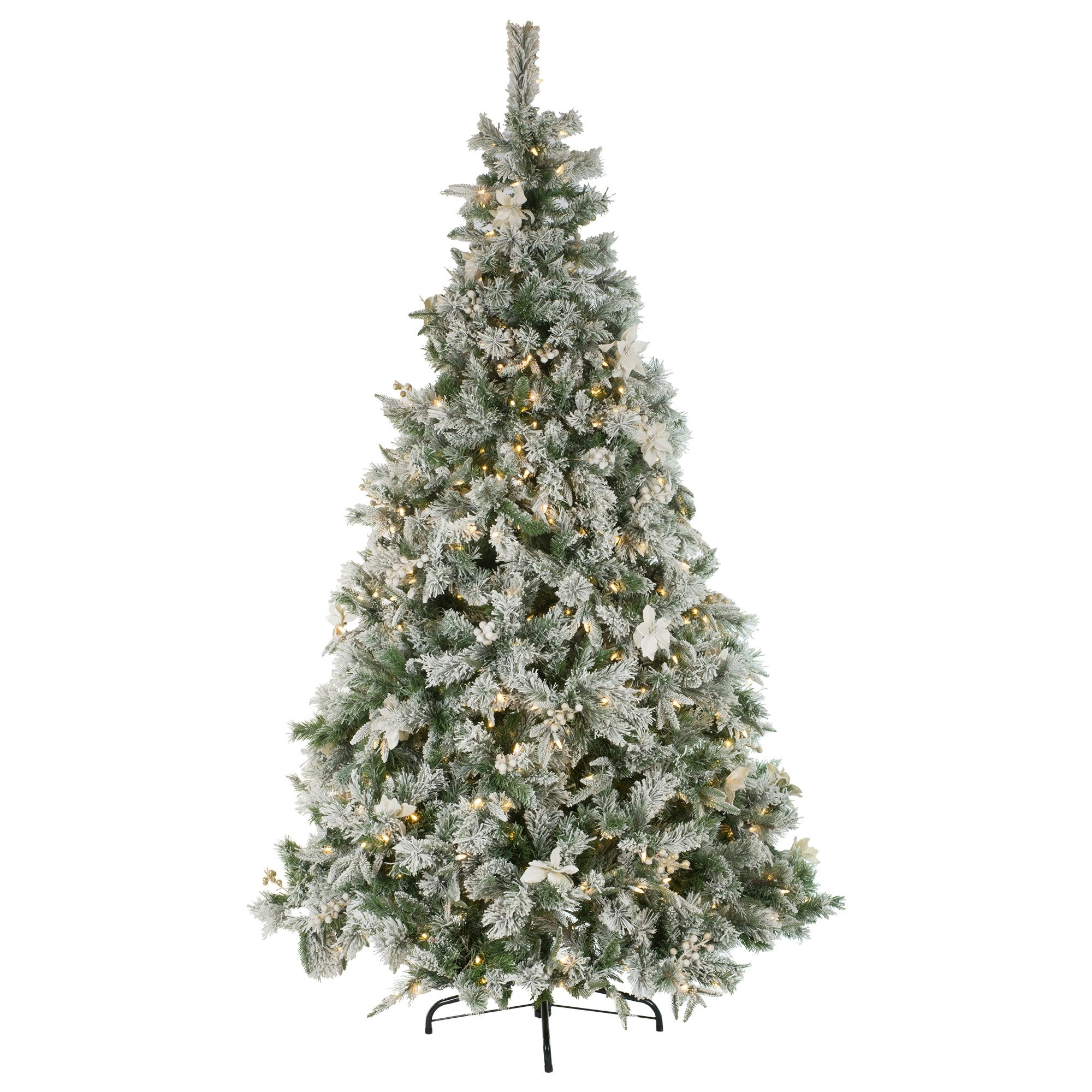 National Tree Company 1.8m Frosted Colonial Prelit Christmas Tree with 1070 Tips