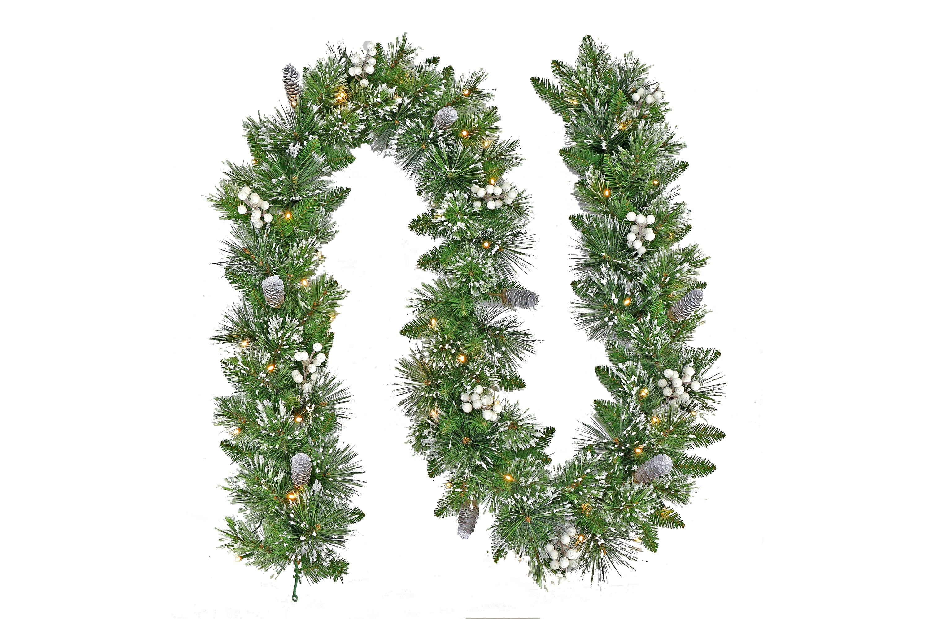 Christmas Garland with Lights - Battery Operated 274cm Bryson Pine