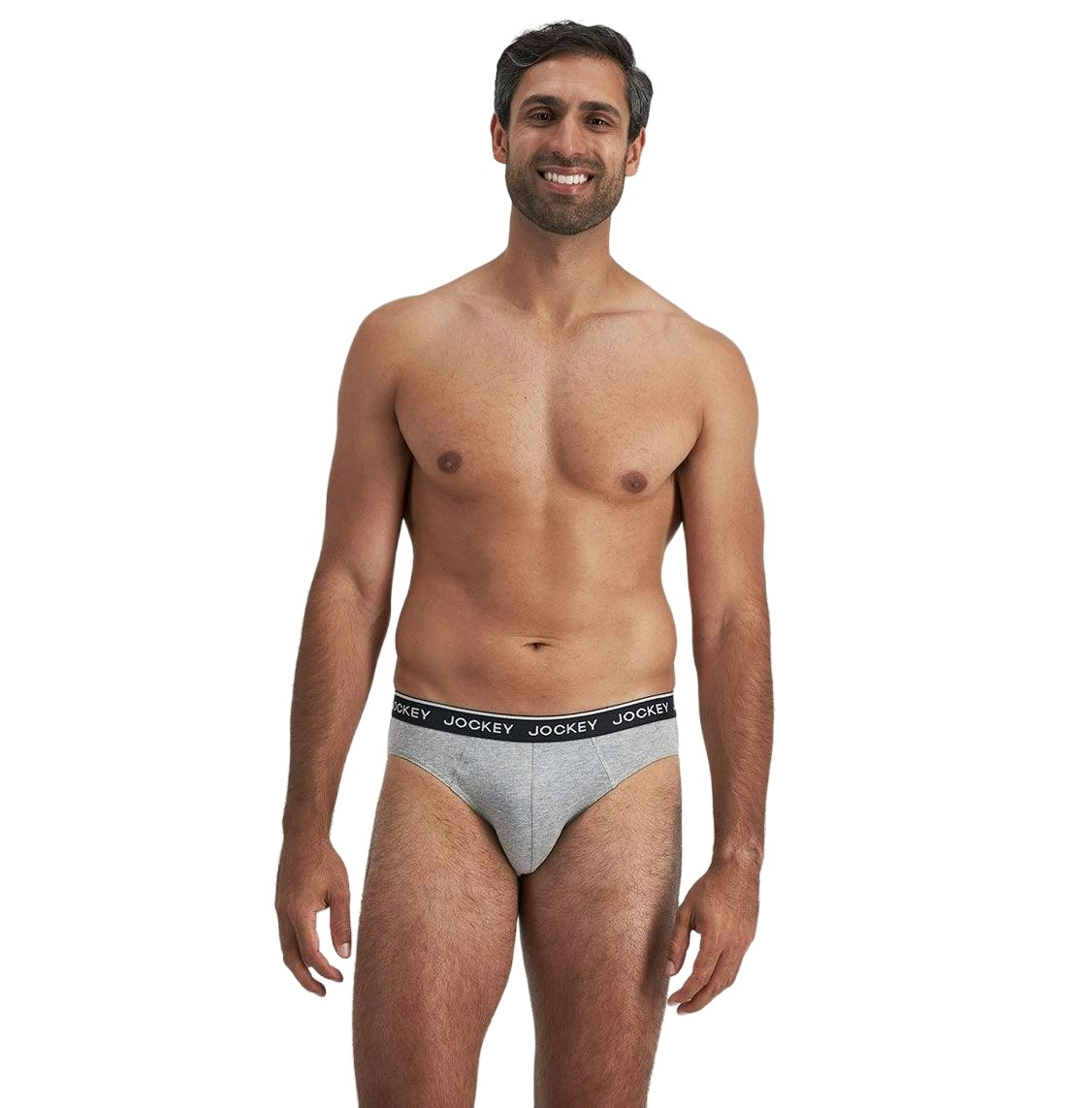 16 X Jockey Elastic Cotton Brief Underwear Black / Grey Undies