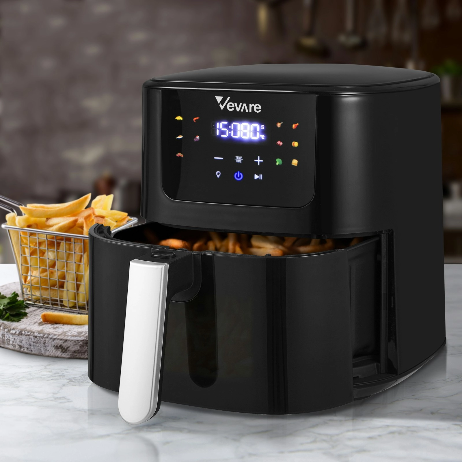 Vevare Air Fryer 5L Fryers Oven LCD Touch Oil Free Cooker 1500W Kitchen