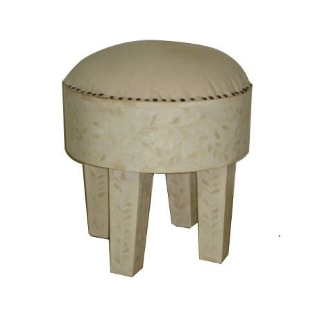 Canvas Bone Inlay Stool