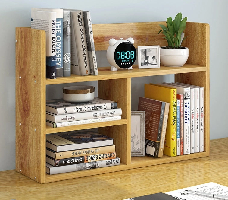 Melody Desk Hutch Storage Shelf Unit Organizer (Oak)