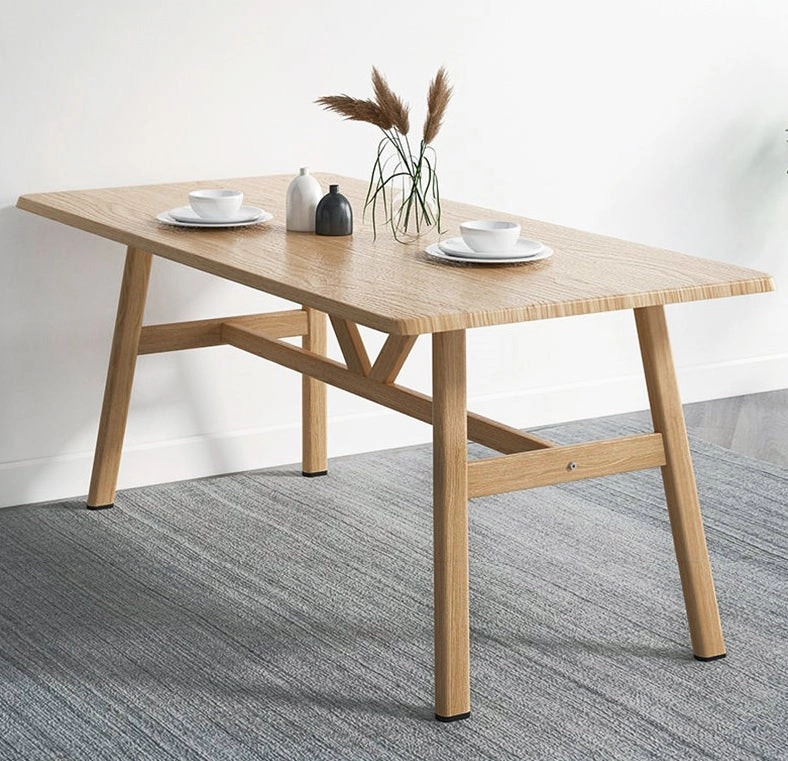 Apollo Wood and Steel Dining Table (Oak)