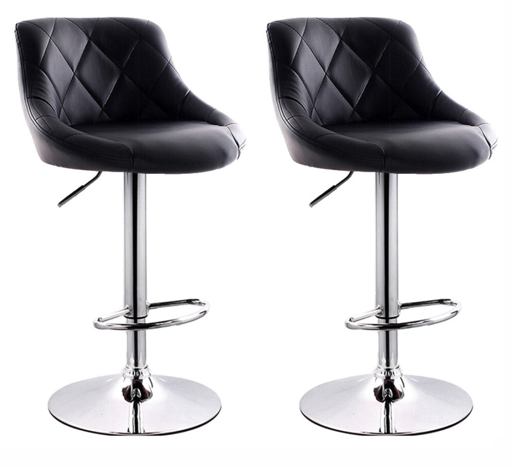 2 x Varossa Symphony High Back Bar Stools (Black)