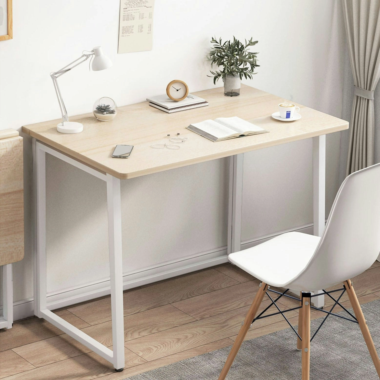 Wizard Folding Table Desk (White Oak)