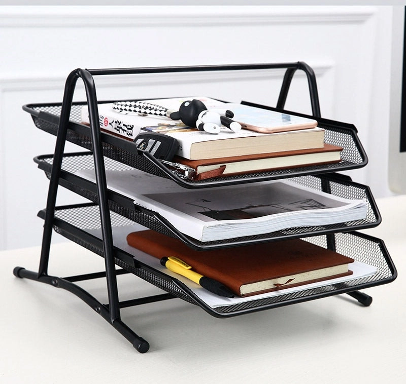 3-Tier Office Document Tray Paper/Magazine Desk Organizer