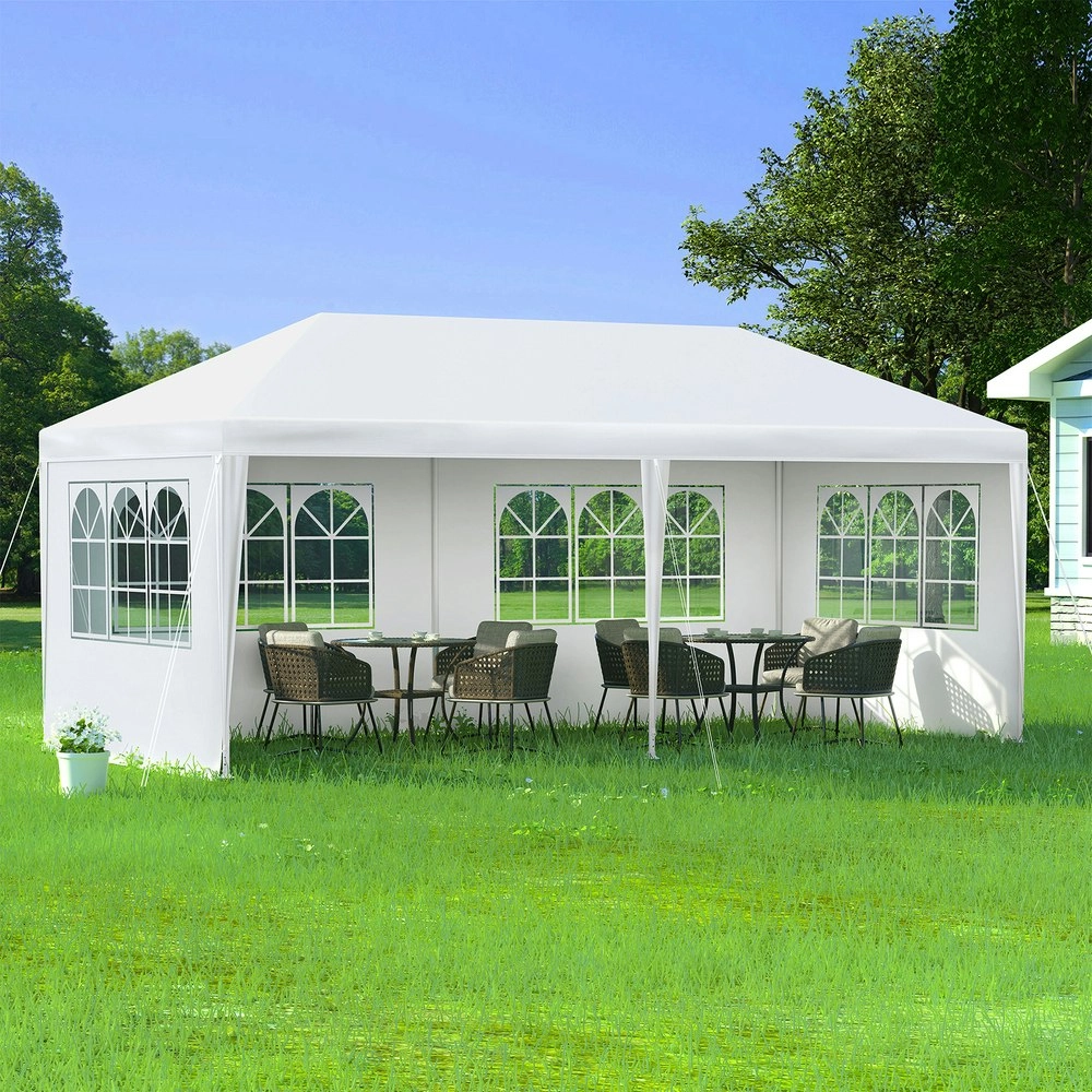 Alfordson Gazebo 3x6 Outdoor Marquee Party Tent Camping Portable Side Wall White