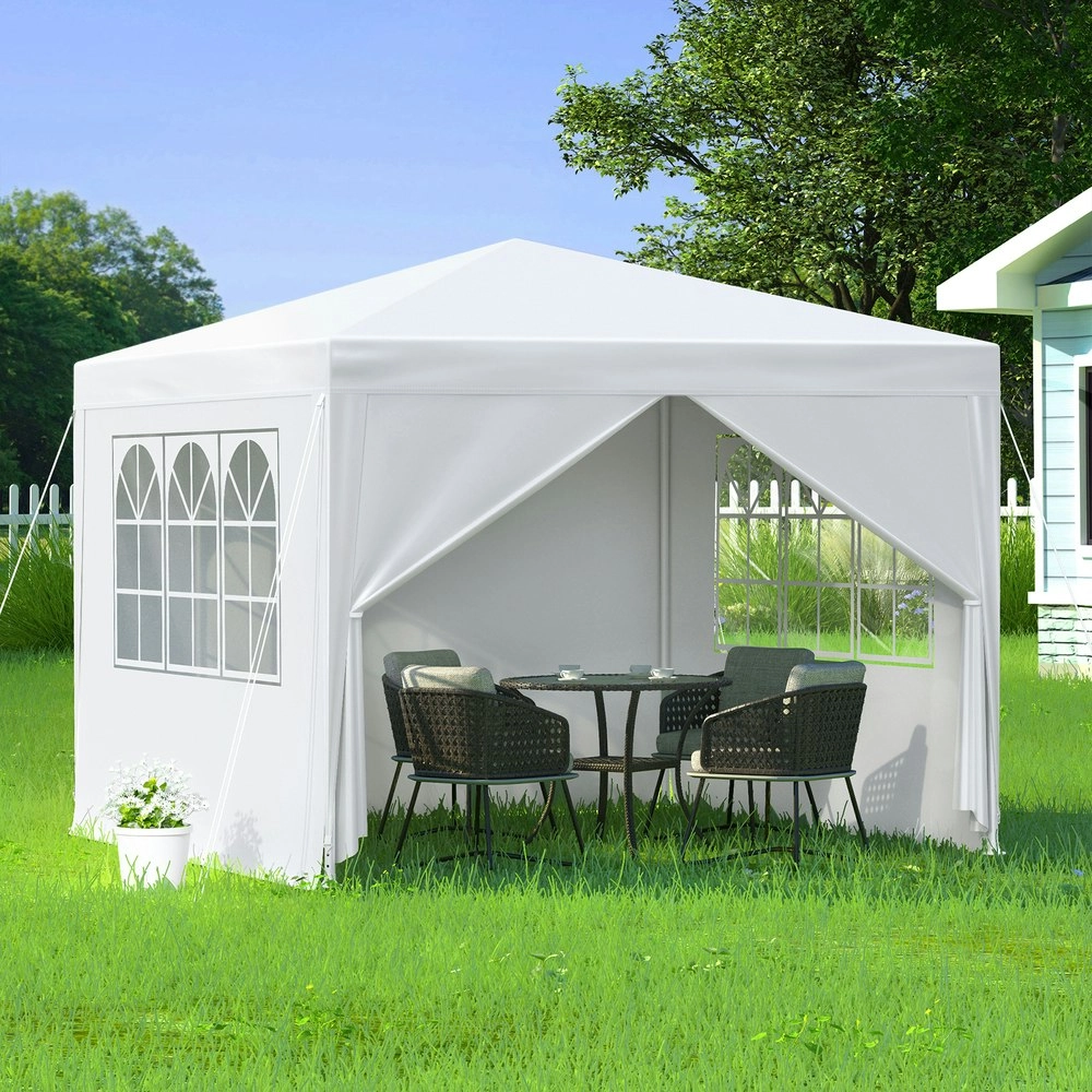 Alfordson Gazebo 3x3 Outdoor Wedding Party Tent Camping Portable Side Wall White