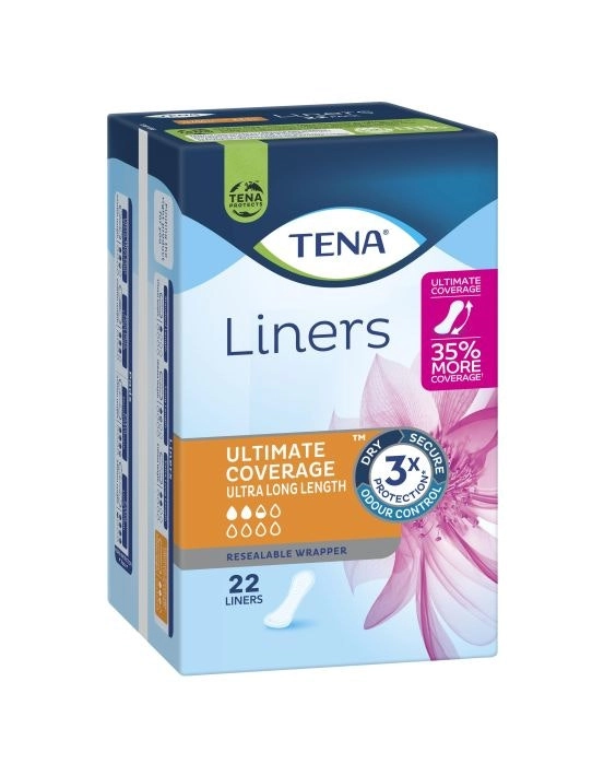 TENA Liners Ultimate Coverage Ultra Long Liner 22 Pack