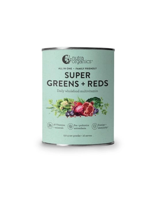 Nutra Organics Super Greens + Reds 150g