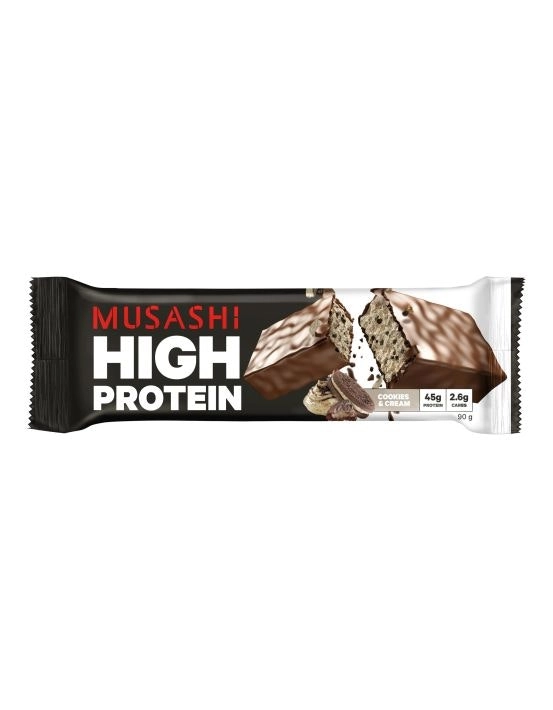 Musashi High Protein Bar Cookies and Cream 90g