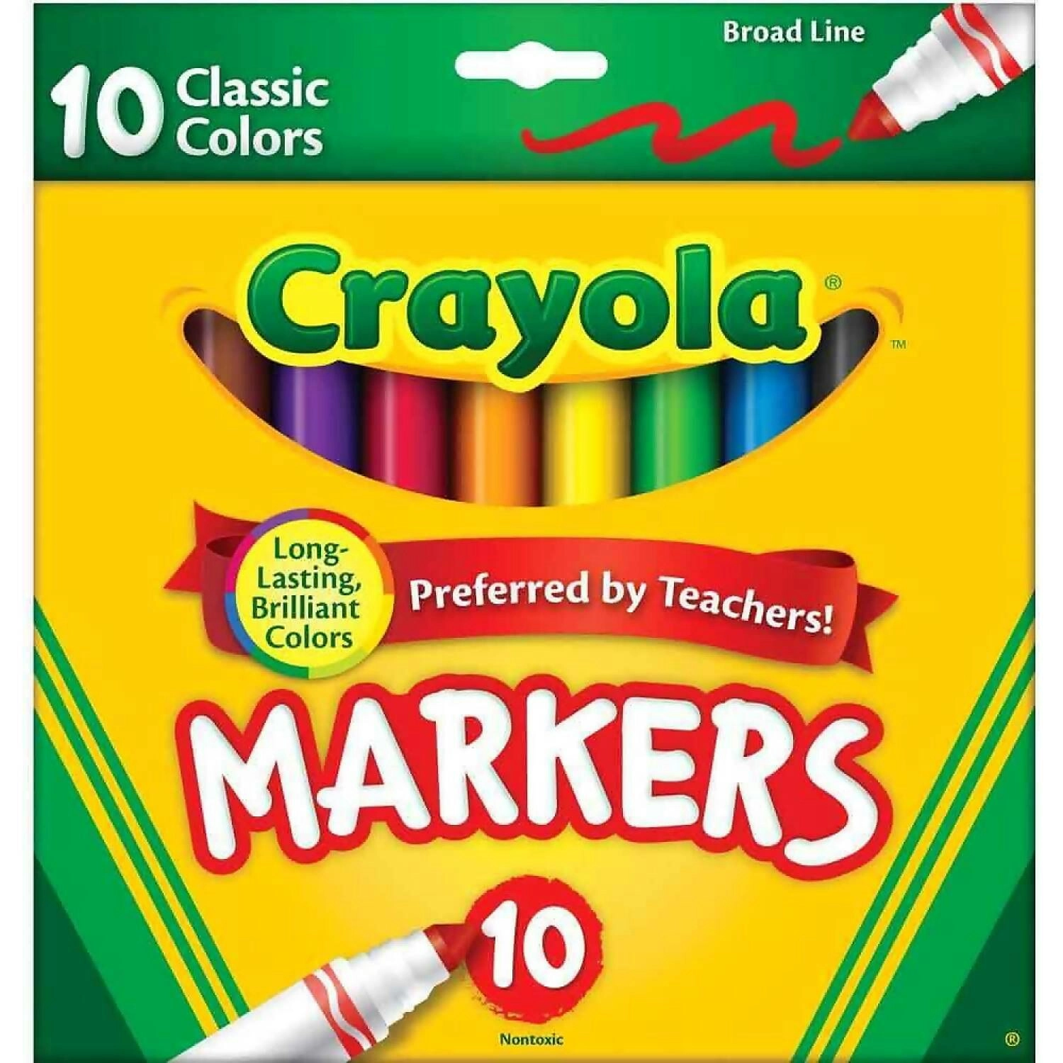 Crayola - Classic Broad Line Markers 10 Pack