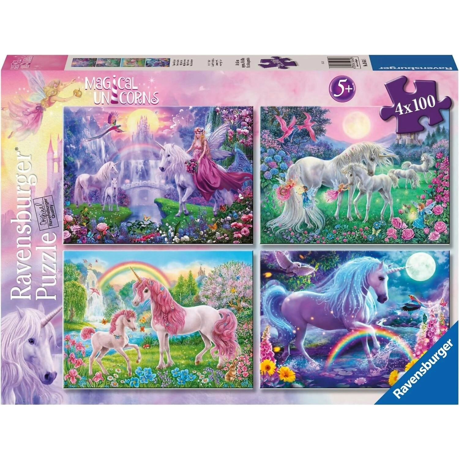 Ravensburger - Magical Unicorns Bumper Pack Jigsaw Puzzle 4 X 100pc