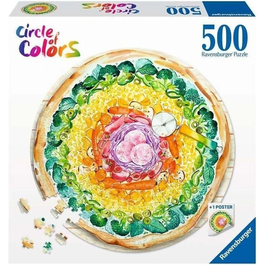 Ravensburger - Circle Of Colors Pizza Jigsaw Puzzle 500pc