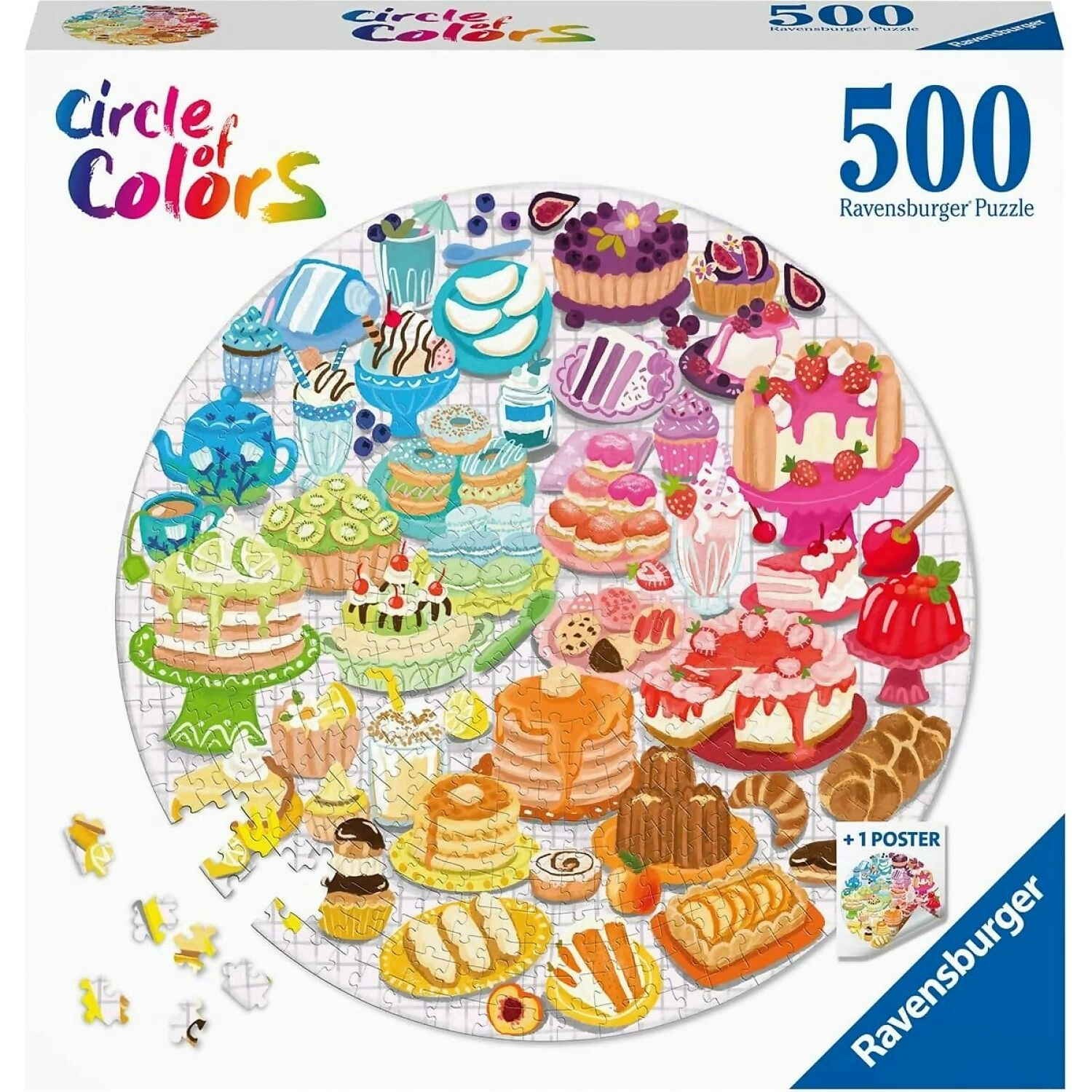 Ravensburger - Circle Of Colors Desserts Jigsaw Puzzle 500pc