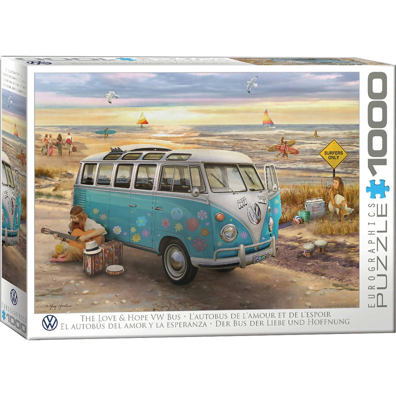 Eurographics - Love & Hope VW Bus Jigsaw Puzzle 1000pc