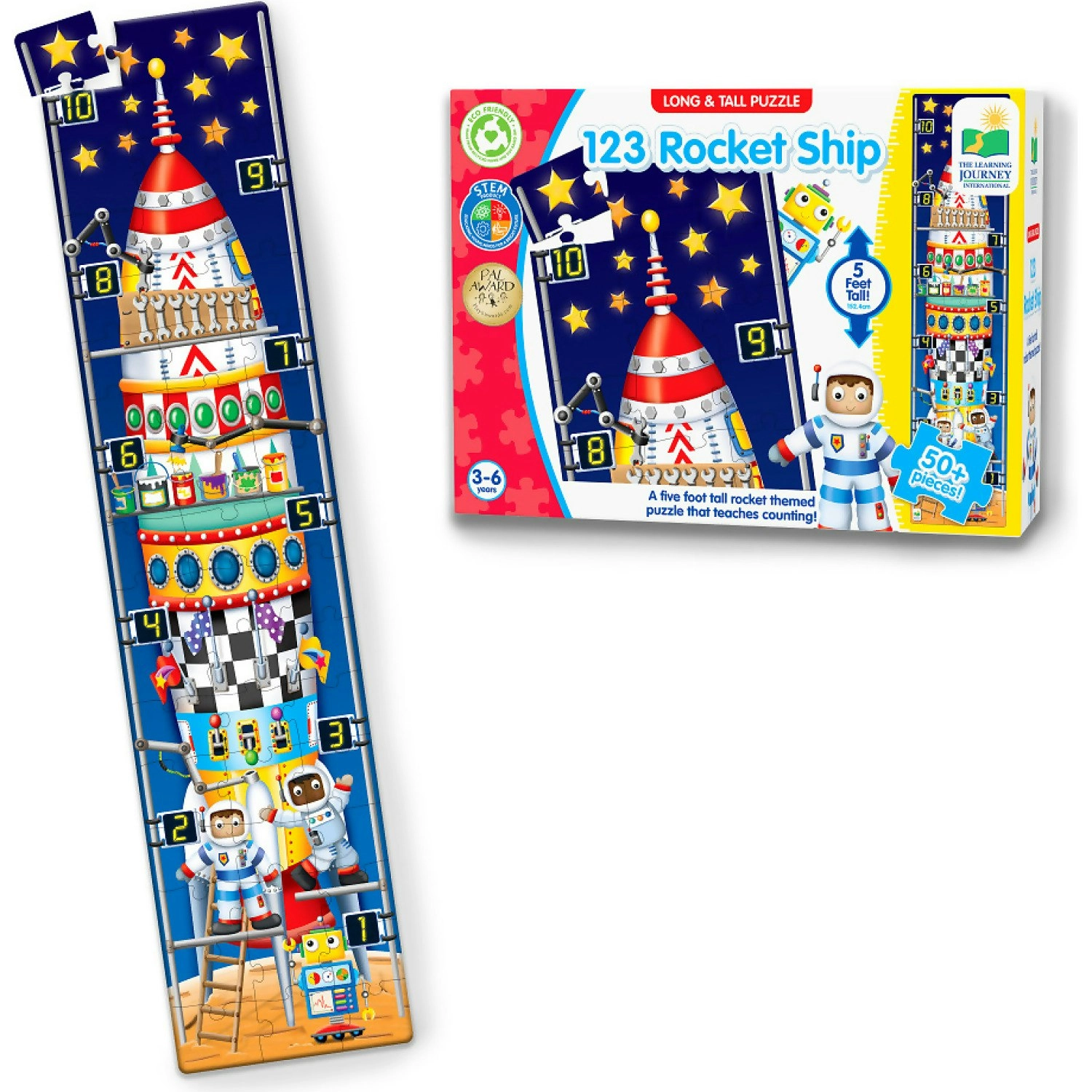 U Games - Long & Tall Puzzles 123 Rocketship - The Learning Journey