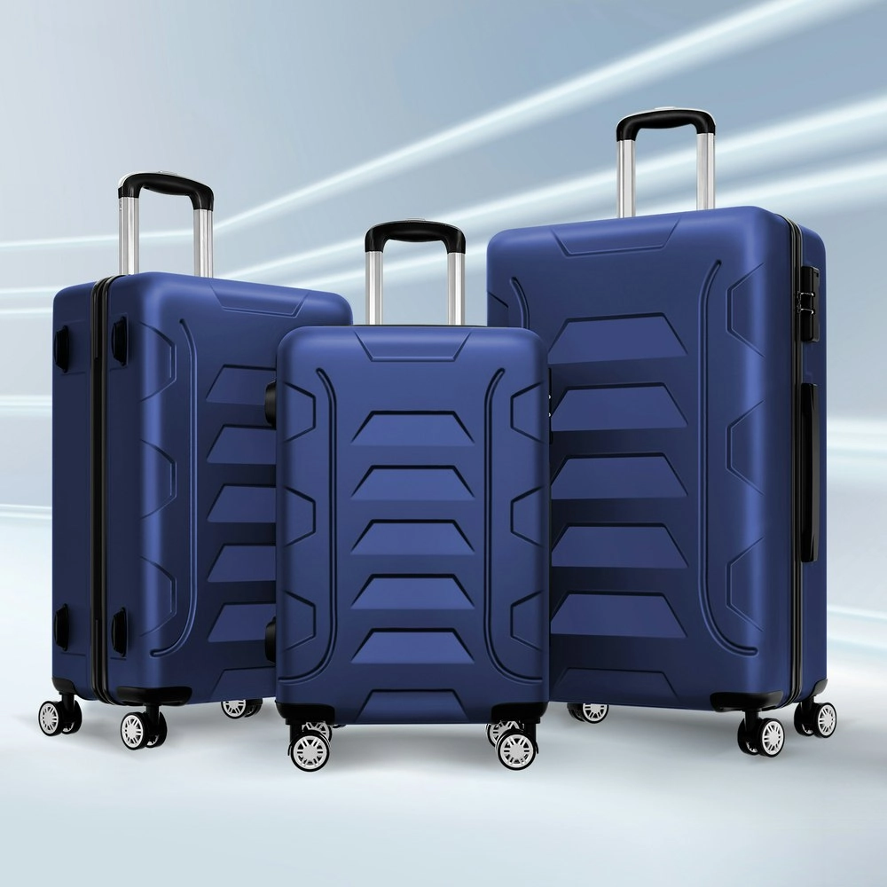 Alfordson 3PCS Luggage Suitcase Trolley Set Hard Case Travel Storage TSA Lock Dina Navy