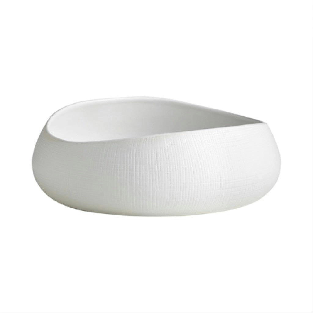 Ecology Bisque Round Bowl 29cm - White