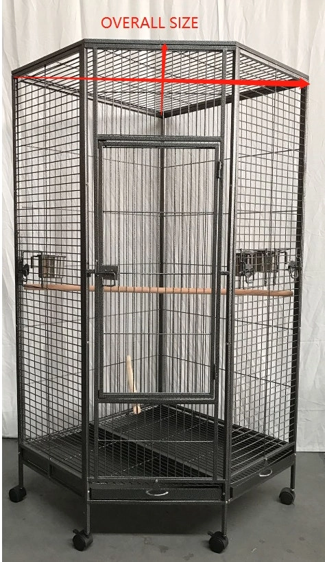 162Cm Large Corner Bird Cage Pet Parrot Aviary Perch Castor Wheel