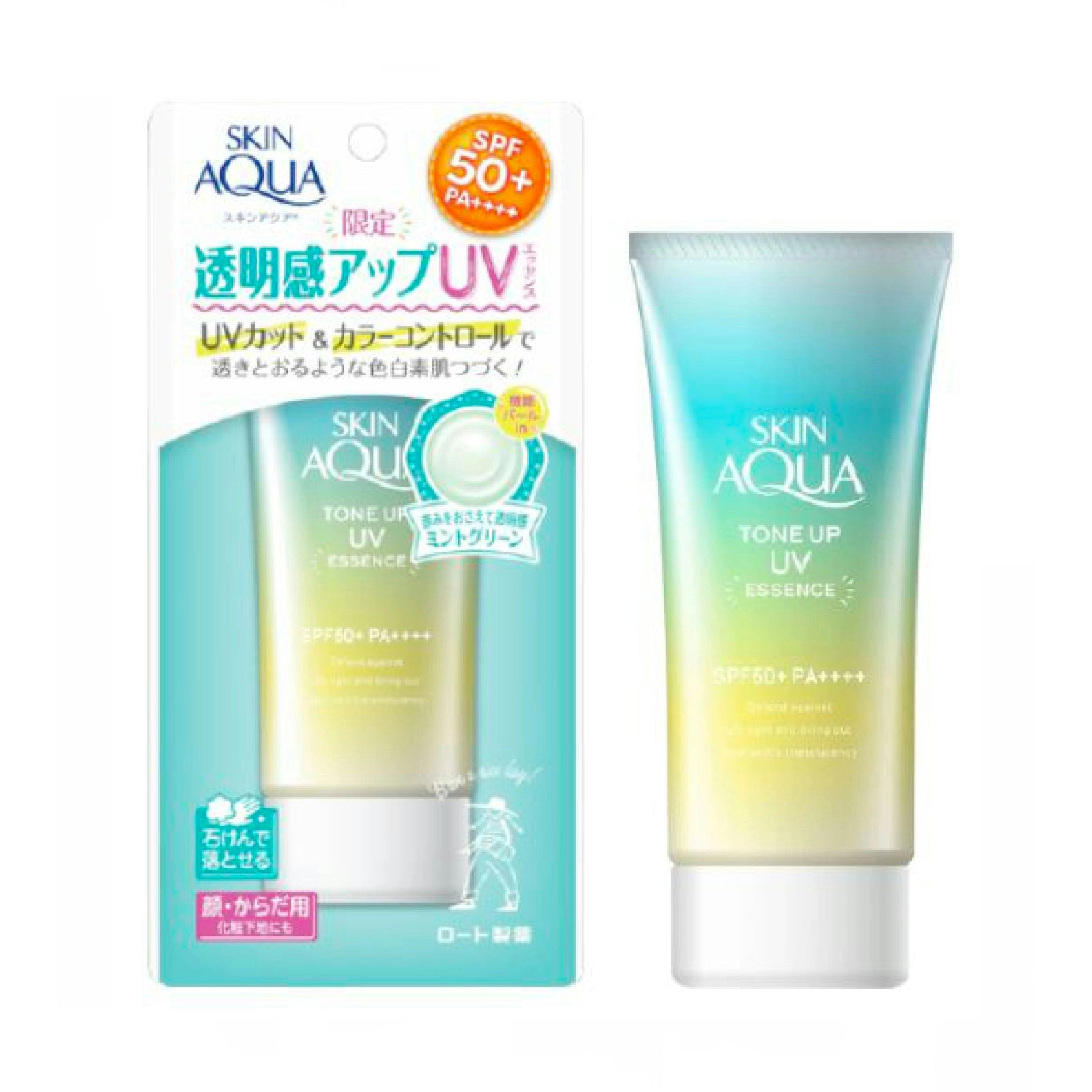 Rohto Skin Aqua Tone-up Mint Green Sunscreen SPF50+ PA++++ 80g