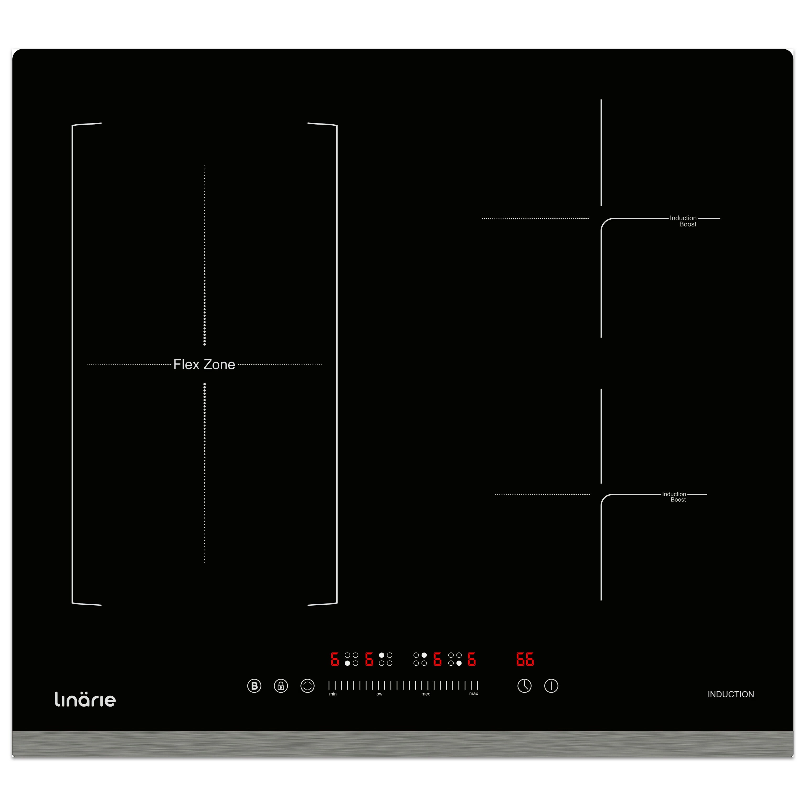 Linarie 60cm 4 Zone Induction Cooktop with Flex Zone