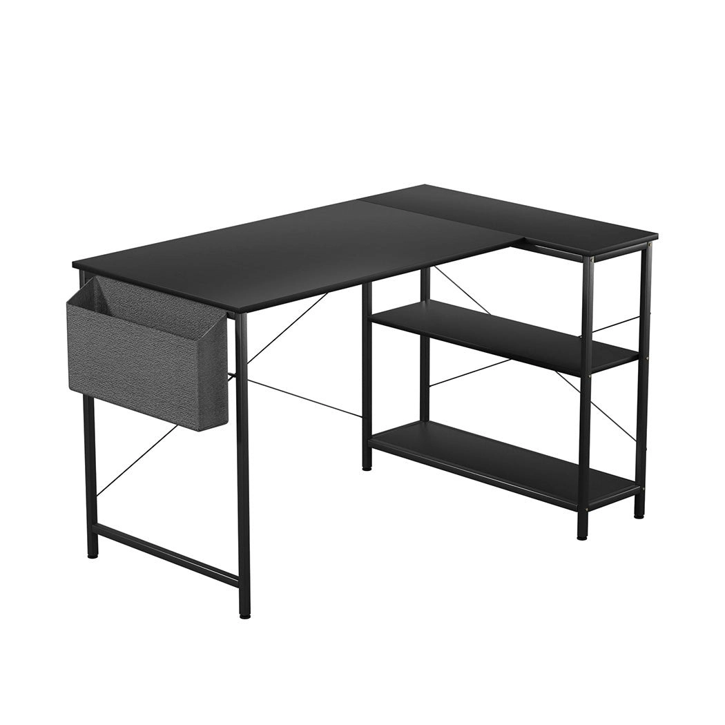 Levede L Shaped 100cm Black Computer Desk Home Office Laptop Modern Table