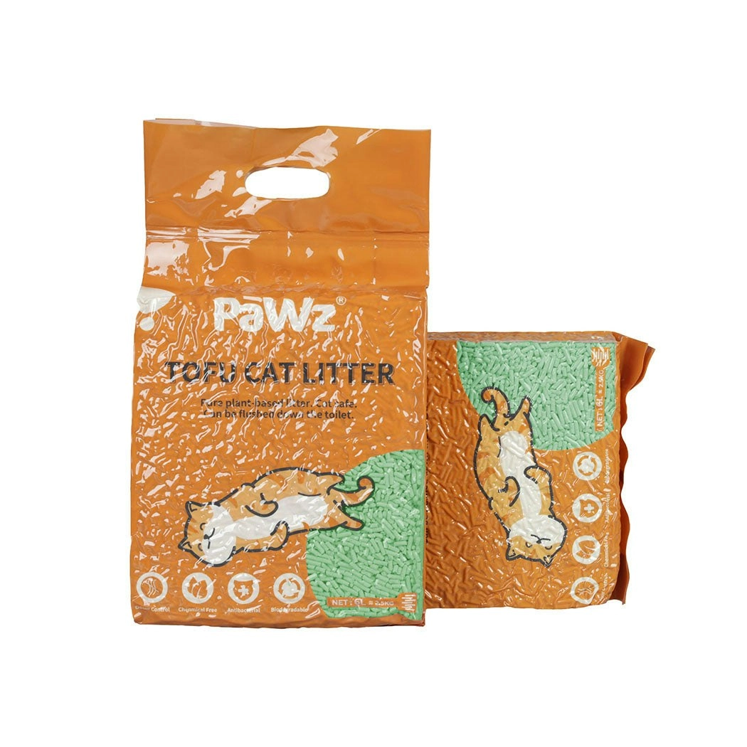 Pawz 2.5kg Tofu Cat Litter Clumping Flushable Fast Super Absorben Green Tea x1