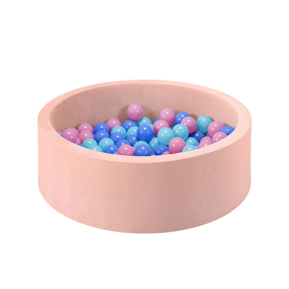 Playpals Foam Ball Pit Soft Round Ball Pool Playpen Fence with 200 Balls Pink