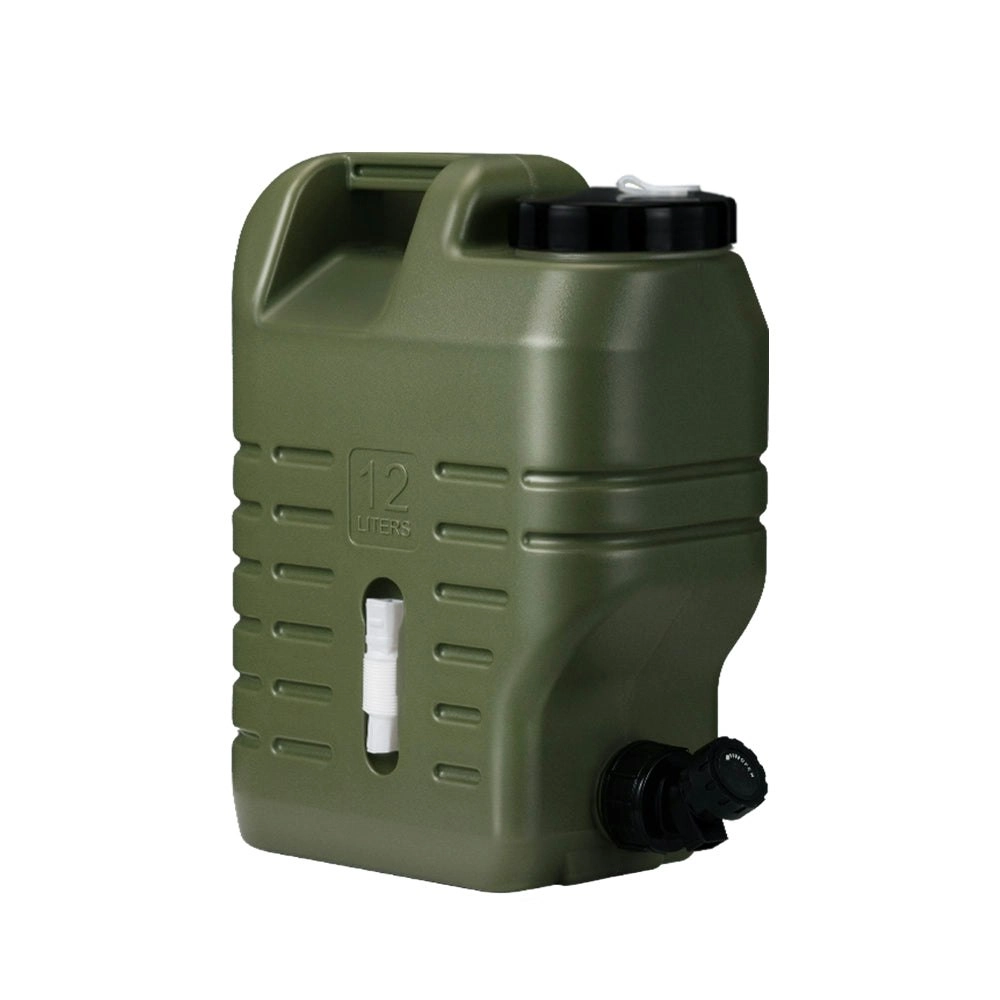 ZUNI Water Container Jerry Can Bucket Camping Outdoor Storage Barrel 12L Green