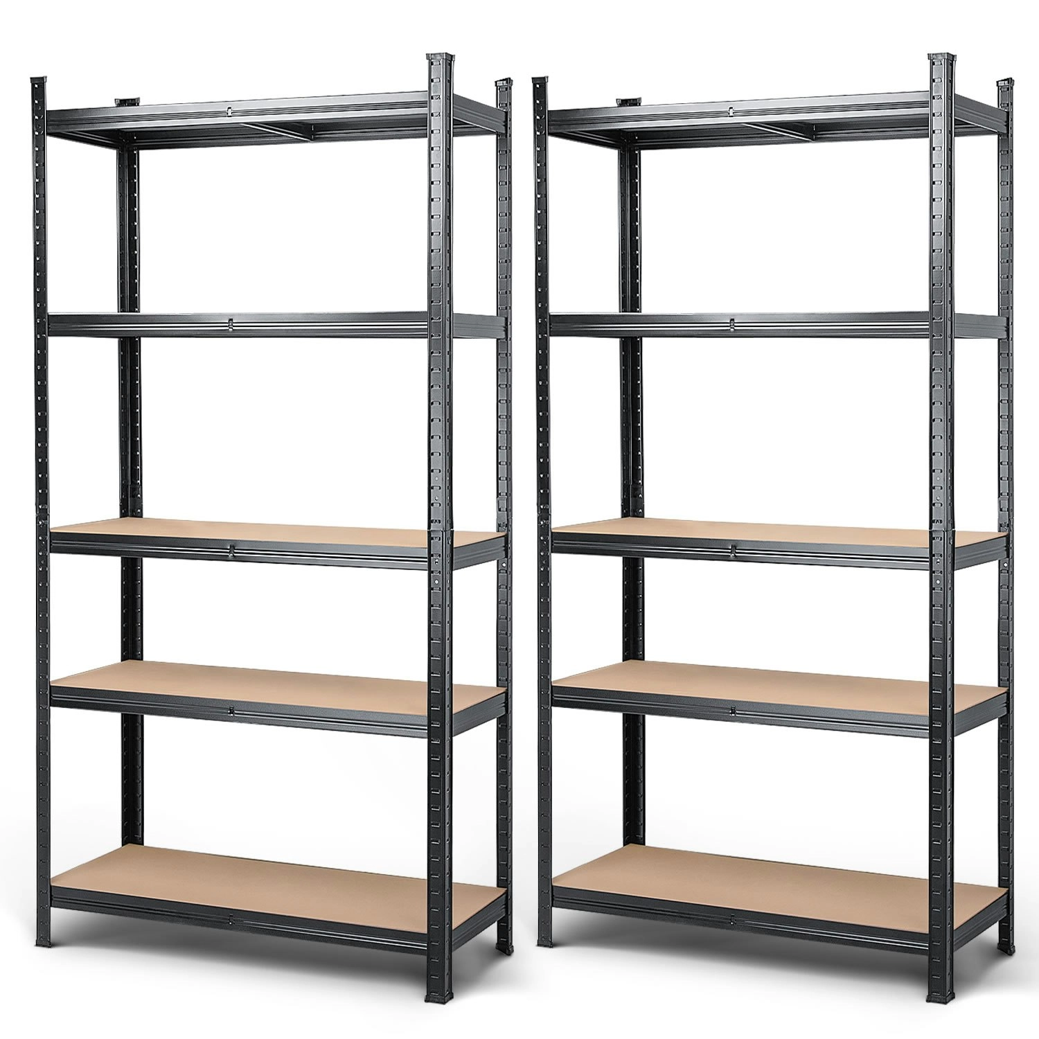 MasterSpec 2Pcs Garage Shelving Warehouse Shelf unit Storage Rack 1.8x0.9m