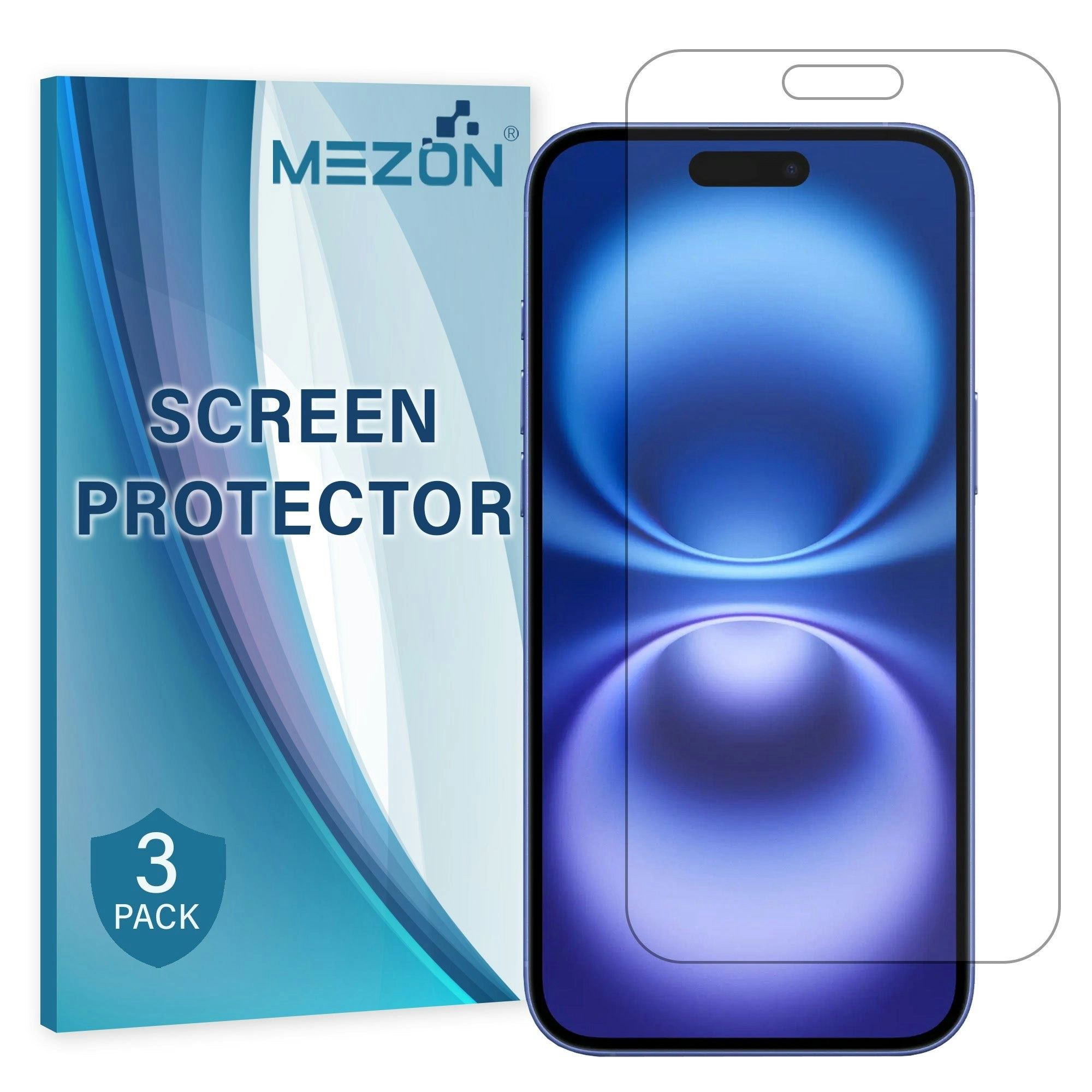 [3 Pack] MEZON Anti-Glare Matte Film for iPhone 16 (6.1") Premium Case Friendly Screen Protectors