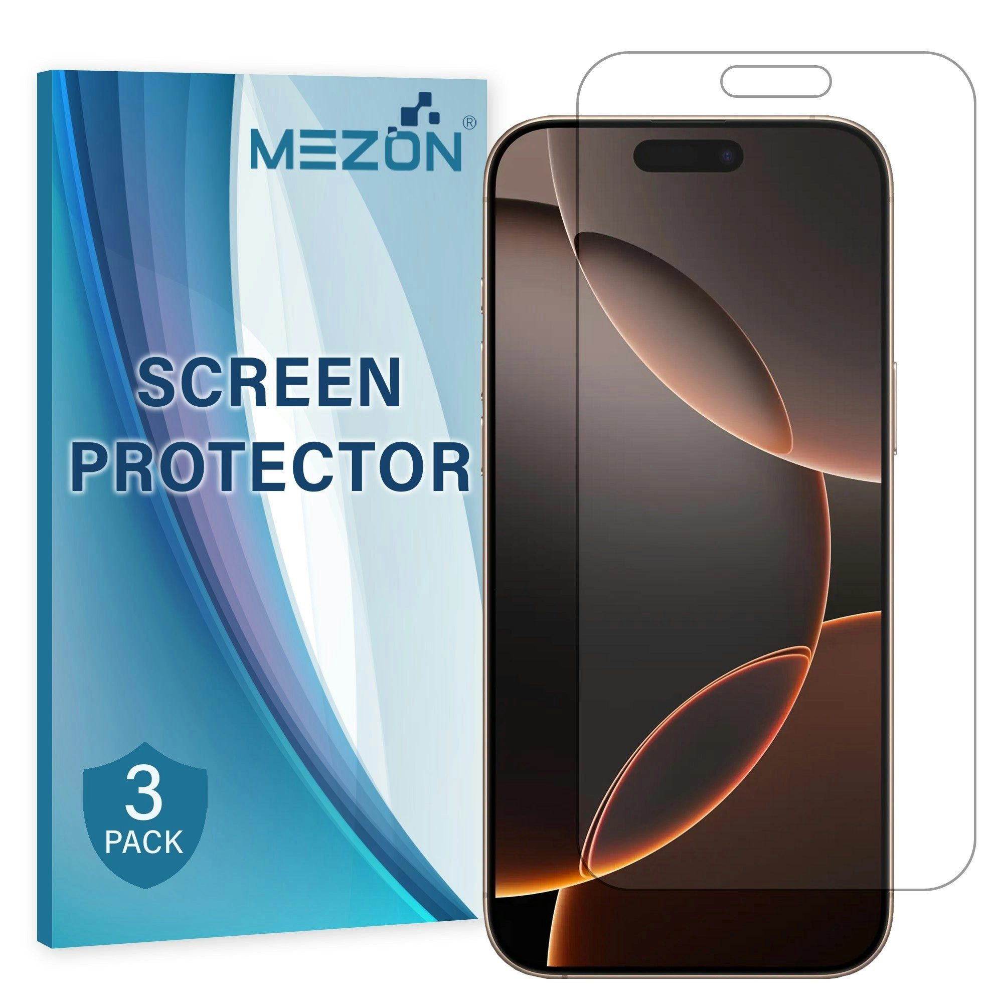 [3 Pack] MEZON Ultra Clear Film for iPhone 16 Pro Max (6.9") Premium Case Friendly Screen Protectors