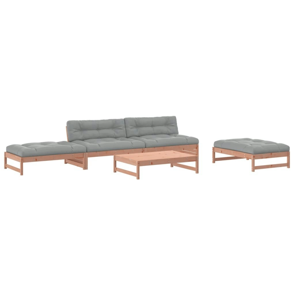 5 Piece Garden Lounge Set with Cushions Solid Wood Douglas 3186121