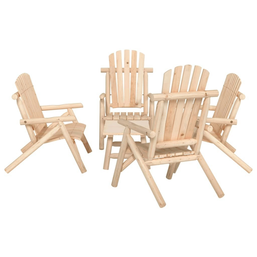 5 Piece Garden Lounge Set Solid Wood Spruce 3185517