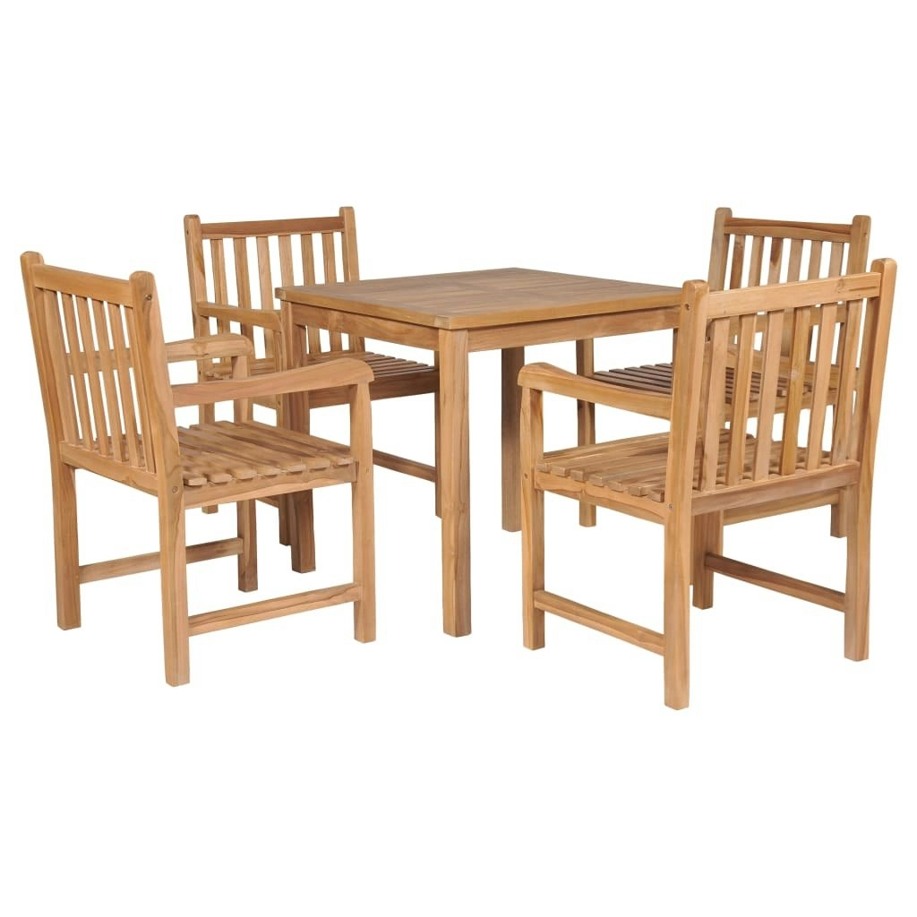 5 Piece Outdoor Dining Set Solid Teak Wood 44999